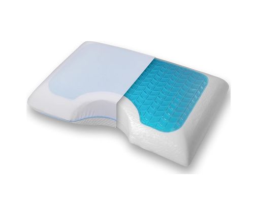 Diğer 57858324440867899283959 Jel Deluxe Hafızalı Yastık 60X40X13 Cm Visco Memory Foam Ortopedik Boyun Desteği Yıkanabilir Kılıf Açık Indigo