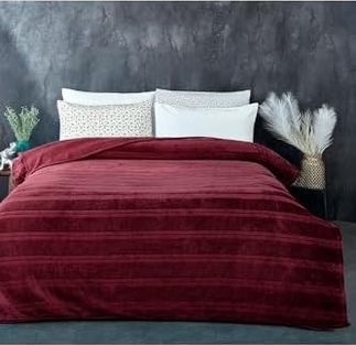 Diğer 57858324441111999283959 Yumuşak Tek Kişilik Battaniye 150X230 Cm Kırmızı Açık Bej
