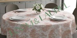 Diğer 57858324441227699283959 Dokuma Yuvarlak Masa Örtüsü 160 Cm Açık Kahverengi Acı Kahverengi 01 X 01