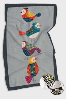 Diğer 57858324441246099283959 Viva Gri Papağan Desenli Fırın Mutfak Havlusu 30X50Cm Açık Bej