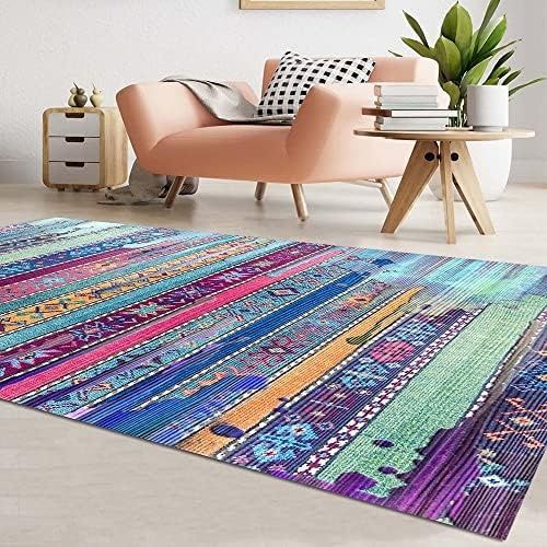 Diğer 57858324441795099283959 Dizayn Desenli Kadife Pamuk Tabanlı Yıkanabilen Kaydırmaz Antibakteriyel Salon Halısı 80X200 1