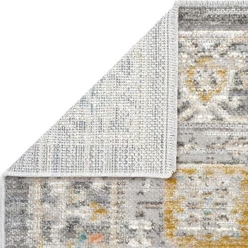 Diğer 57858324441813799283959 Zaraf Açık Gri Klasik Göbekli Etnik Desen Halı Oturma Odası Salon İnce Yazlık Halı 1