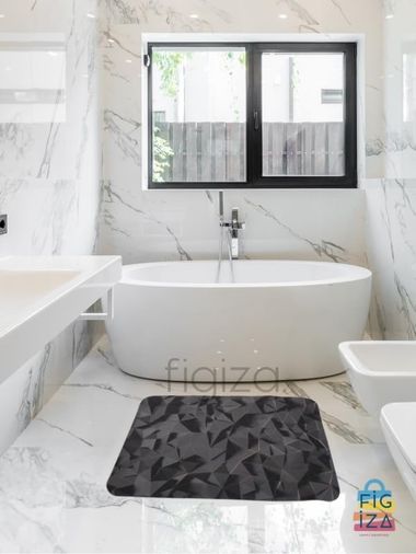 Diğer 57858324441890799283959 Banyo Paspası Süper Su Emici Kaymaz Tabanlı Paspas Lavabo Paspası 60 40Cm Açık Ceviz
