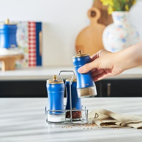 Diğer 57858324442020799283959 Blue 5 Parça Cam Baharat Takımı 1