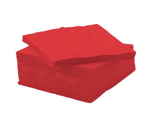 Diğer 57858324442307499283959 Peçete, Kırmızı, 24X24 Cm, 50 Adet -
