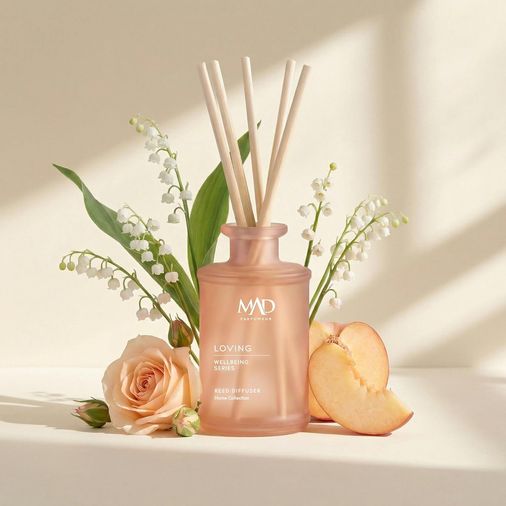 Diğer 57858324442662799283959 Mad Wellbeing Loving 190 Ml, Çubuklu Ortam Kokusu Gül, Şeftali Ve İle Romantik Ve Bir Atmosfer 4296