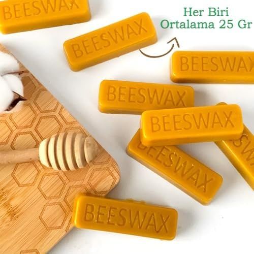 Diğer 57858324442728499283959 Besswax Mini Külçe 250Gr Filtre Edilmiş Doğal Saf Açık Mavi