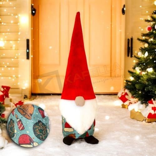 Diğer 57858324442765499283959 Yılbaşı Noel Baba Dekoratif Biblo Noel Baba Şapkası - Çan Desenli