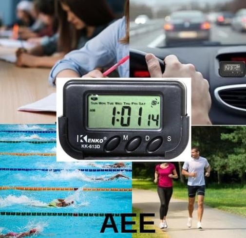 Diğer 57858324442842299283959 Dijital Küçük Masa-Araba Saati-Alarm-Kronometre Öğrenci Saati Kronometreli Pomodoro Ders Çalışma Saati Abanoz - Beyaz
