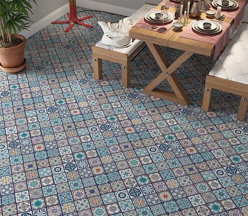 Diğer 57858324443083899283959 Yer Kaplama Zemin Kaplama Folyosu 65X130 Cm Talevera Dörtgen