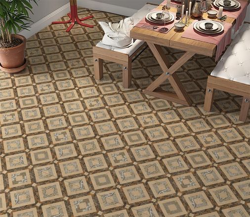 Diğer 57858324443105399283959 Yer Kaplama Zemin Kaplama Folyosu 65X130 Cm Geometric Floor