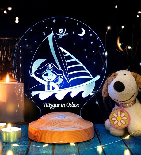 Diğer 57858324443113799283959 3D 3 Boyutlu Çocuk Bebek Hediyesi Led Lamba .