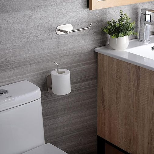 Diğer 57858324443267499283959 Zift Paslanmaz Çelik Tuvalet Kağıdı Askısı - Wc Kağıdı Askılığı, Tuvalet Kağıtlık - Yapışkanlı Sistem Lüks Askılık Acı Kahve