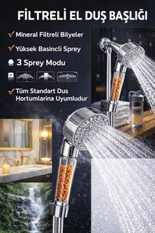Diğer 57858324443269299283959 Mineralli Filtreli Duş Başlığı Ve Paslanmaz Çelik Duş Hortumu Seti, Yüksek Basınçlı Su Tasarruflu El Duşu, Kireç Önleyici Banyo Aksesuarı,filtreli El Tipi Duş Başlığı 000 Açık Krem