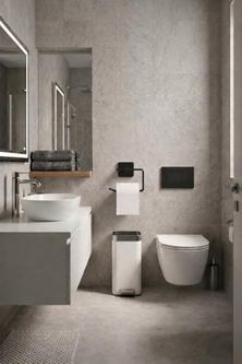 Diğer 57858324443290599283959 Kare Yapışkanlı Açık Tuvalet Kağıtlığı Wc Kağıtlık Tutucu Siyah Ks-001 Acı Kahve