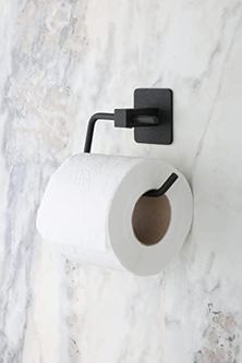 Diğer 57858324443307499283959 Banyo Yapışkanlı Siyah Kare Açık Tuvalet Kağıtlığı Wc Kağıtlık Tuvalet Kağıdı Askısı Acı Kahve