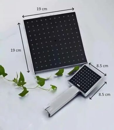 Diğer 57858324443307799283959 Yapı Kare Tepe Duş Başlığı Ve El Duşu Krom Duş Başlığı Siyah Renk Banyo Seti 000 Açık Krem
