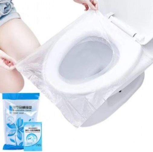 Diğer 57858324443308899283959 Tek Kullanımlık Hijyenik Klozet Kapağı Örtüsü - 50 Adet, Seyahat İçin İdeal Açık Ahşap