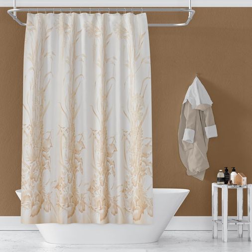 Diğer 57858324443375599283959 Günce Banyo Duş Perdesi 6932 Tek Kanat 1X100X200 Açık Bej