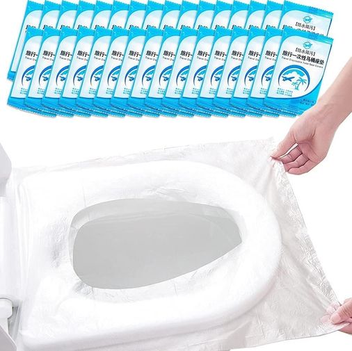 Diğer 57858324443393999283959 50'li Tek Kullanımlık Su Geçirmez Klozet Kapağı Antibakteriyel Seyahat Tuvalet Örtüsü, Hijyenik Klozet Koruyucu Koltuk Pedi, Plastik Tuvalet Pedi, Otel, Avm, Kamp Ve Dış Mekan Kullanımı Açık Ahşap