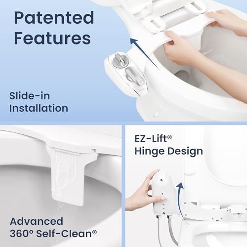 Diğer 57858324443495099283959 Bidet Neo 320 Plus Yeni Nesil Su Bide Klozet Kapağı Eklentisi, Yenilikçi Ez-Kaldırma Menteşeleri, Çift Nozullu Ve 360 Kendini Temizleme Modu Beyaz Açık Ahşap
