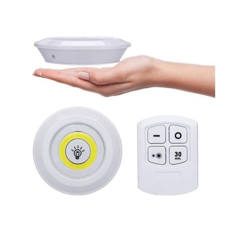 Diğer 57858324443510999283959 3'lü Uzaktan Kumandalı Yapışkanlı Kablosuz Led Spot Lambalar Açık Ahşap