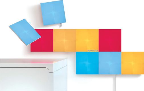 Diğer 57858324443542499283959 Canvas Starter Kit, 9 Led Rgbw Akıllı Işık Oranı - Modüler Wlan Led Paneller, 16 Milyon Renkli Duvar Lambası İç, Müzik Ve Ekran Senkronizasyonu, Alexa, Dekorasyon Ve Oyun İle Açık Gri