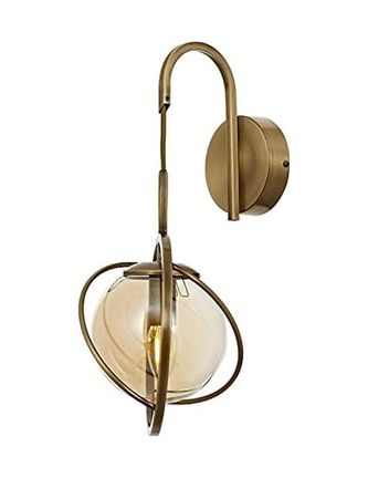 Diğer 57858324443555499283959 Ap-60291-1E Eskitme Kaplama Aplik E14 Metal Cam 22X24Cm Acı Kahve