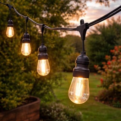 Diğer 57858324443558999283959 5 Duylu Eklenebilir Bahçe Aydınlatma Zinciri 5 Metre E27 Duy Sarmaşık Işık Ip64 Dış Mekan Aydınlatma Bahçe, Balkon, Teras, Cafe Dekoratif Aydınlatma Ampul Dahil Değildir Acı Kahve