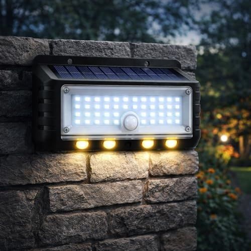 Diğer 57858324443578599283959 Panter Solar Hareket Sensörlü Led Duvar Lambası 3W 44 Smd Beyaz + 4 Gün Işığı Led, 300 Lümen, Ip65 Su Geçirmez, 3 Modlu Güneş Enerjili Aplik, Balkon Ve Bahçe Aydınlatması Acı Kahve