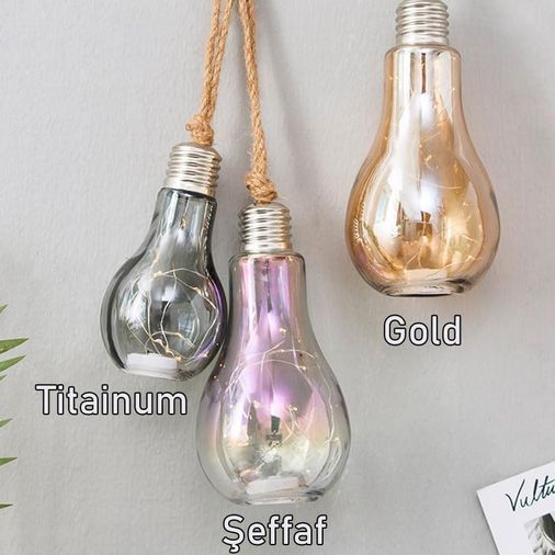 Diğer 57858324443580599283959 Sarkıt Lamba, Ampul, Led Işık Zinciri, Pilli, Tekstil Kablo, Asma Lamba, Elektriksiz Pille Çalışır, Bahçe Lambası, Fener, Doğum Günü, Düğün, İçin Aydınlatma Kx015 Titanium Acı Kahve