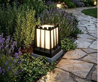 Diğer 57858324443581699283959 Ultra Set Üstü Bahçe Aydınlatma Armatürü - 27 Cm Zita Dış Mekan Bahçe Lambası - E27 Duy Ip54 Su Geçirmez Siyah - Yanmaz Kırılmaz Gövde Ampul Hariç Acı Kahve