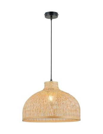 Diğer 57858324443585199283959 Venira 10 Küçük Boy 40 Lık Bamboo Tekli Sarkıt, Doğal Ahşap Açık Gri