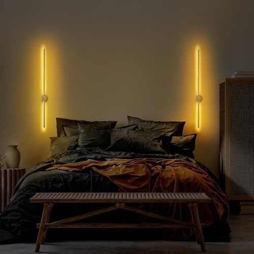 Diğer 57858324443586499283959 Modern Uzun Çubuk Led Aplik, Parlak Duvar Lambası, 13W 3000K Sarı Işık, Ip65 Dış Mekan Ve Banyo Uyumlu Dekoratif Aydınlatma 91 Cm Acı Kahve