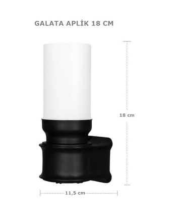 Diğer 57858324443621899283959 Zita Galata Serisi Duvar Apliği Bahçe Ve Yol Aydınlatma Lambası, Su Geçirmez Ip54, E27 Duy, 220V, 18X11,5 Cm, Kırılmaz Plastik, Ampul Hariç Acı Kahve