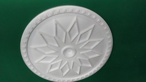 Diğer 57858324443626999283959 Dekor Göbek Kartonpiyer Stropiyer Tavan Lamba Göbeği - Baklava 48 Cm 48X48X3 Açık Gri