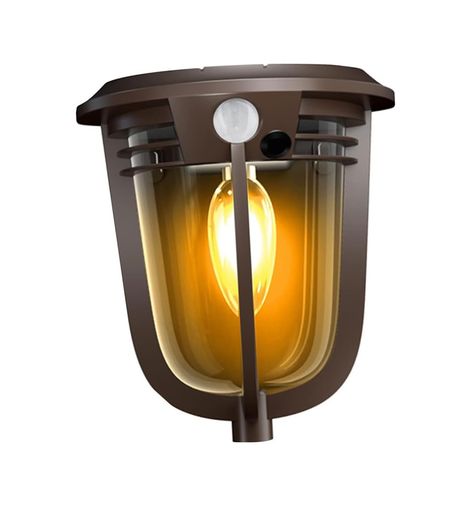 Diğer 57858324443655399283959 Güneş Enerjili Hareket Sensörlü, Cob Led Duvar Aplik/gt-Sl18 Acı Kahve
