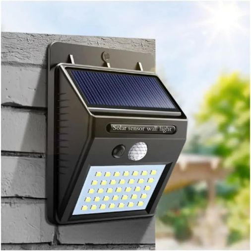 Diğer 57858324443662599283959 Güneş Enerjili Solar Lamba 20 Li Sensörlü Duvar Tipi Su Geçirmez Sokak Bahçe Lambası Acı Kahve