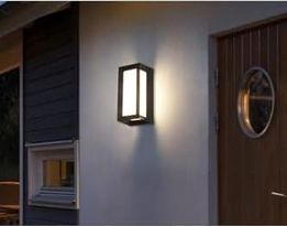 Diğer 57858324443664399283959 Bahçe Aydınlatması Led Işık 25Cm 12W Gün Işığı 3000K Zita Ultra Bahçe Duvar Aplik Su Geçirmez Acı Kahve