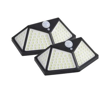 Diğer 57858324443695599283959 Led Solar Hareket Sensörlü Dış Ortam Bahçe Aydınlatması, Güneş Enerjili, Su Geçirmez, 100 Ledli, Beyaz Işık, 2 Adet Acı Kahve