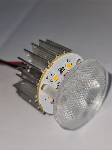 Diğer 57858324443701599283959 50'li Paket Dekoratif Yuvarlak Tente Içi Kasasız Led Armatür 24V Beyaz Işık 6500K Acı Kahve