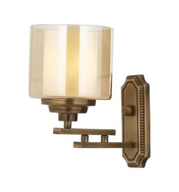 Diğer 57858324443737299283959 Ap-60402-1E Eskitme Kaplama Aplik E27 Metal Cam 25X15Cm Acı Kahve