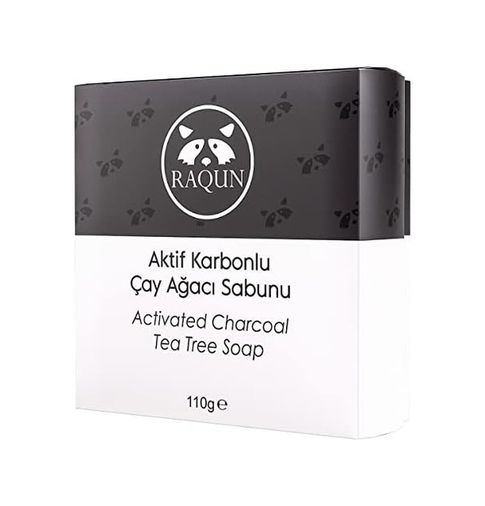 Diğer 57858324443902199283959 Raqun Doğal Aktif Karbonlu Çay Ağacı Sabunu 110 Gr 2 Paketi Acı Badem