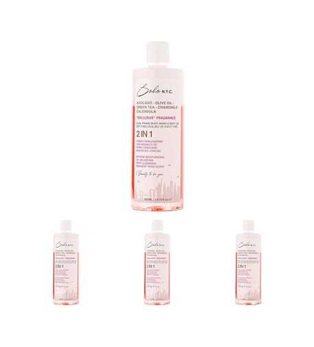 Diğer 57858324443944599283959 Soho N.y.c. Vegan Çift Fazlı Duş Jeli Ve Yoğun Nemlendiricili Vücut Yağı- 390 Ml 4 Paketi Açık Bej
