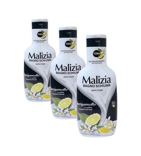 Diğer 57858324443949699283959 Malizia Duş Jeli Bergamot Ve Adaçayı 1000 Ml 3 Paketi Açık Bej