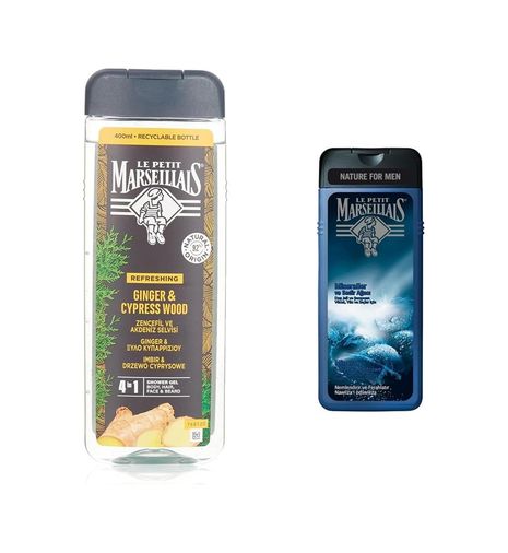 Diğer 57858324443957599283959 Le Petit Marseillais Duş Jeli Men Serisi Zencefil & Akdeniz Selvisi 400 Ml Ve Le Petit Marseillais Duş Jeli Men Serisi Mineral Ve Sedir Ağacı 400 Ml Açık Bej