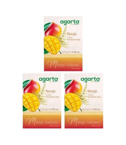 Diğer 57858324444022899283959 Doğal Mango Sabunu 125 Gr X 3 Adet Acı Badem