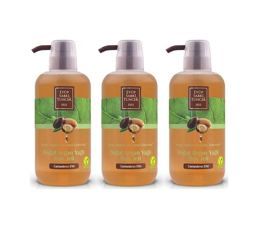 Diğer 57858324444080499283959 Doğal Argan Yağlı Duş Jeli 600 Ml Pet Şişe X 3 Adet Açık Bej