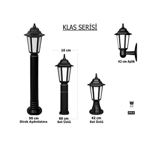 Diğer 57858324444113699283959 Klas 42 Cm Bahçe Duvar Apliği E27 Duylu Dış Mekan Yol Aydınlatma Lambası Ip54 Su Geçirmez Siyah Duvar Tipi Bahçe Armatürü Ampul Hariç .