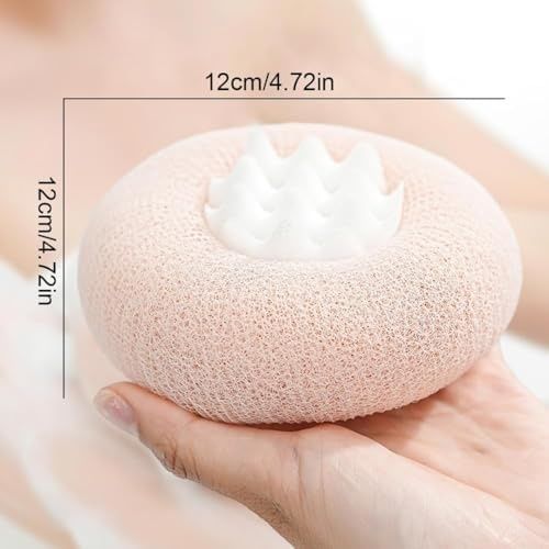 Diğer 57858324444156899283959 2 Li Ayçiçeği Vantuzlu Banyo Topu Ve Lif Seti, 3 Ü 1 Arada Duş Süngeri, Doğal Lif, Masaj Aparatı, Ultra Yumuşak Kese, Bol Köpük, Asılabilir, Cilt Dostu Fpm Malzeme, Asorti Renk Açık Kahverengi